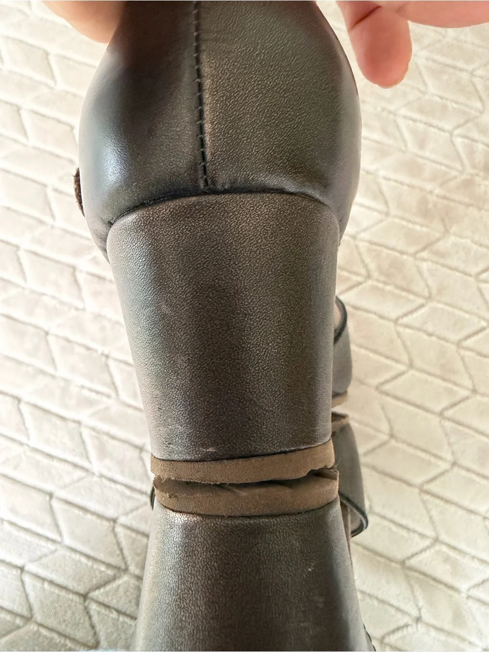 Aetrex Mia Adjustable Metallic Brown Braided Ankle-Strap Wedge Mary Janes Eu 40